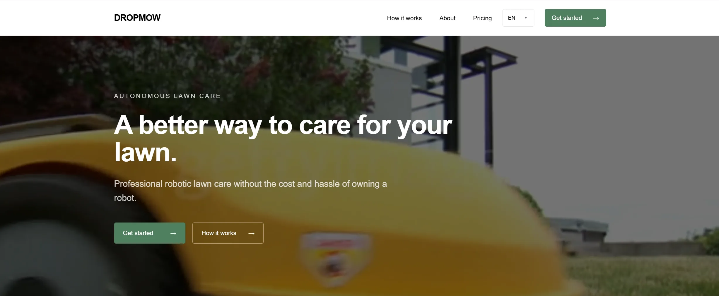 DropMow homepage